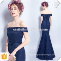 Navy Blue Jersey Cap Sleeve Slim Mermaid Gown Glamorous Formal Evening Gowns Long Evening Party Dresses